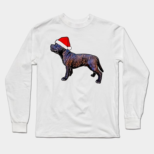 Staffordshire Bullterrier Xmas Long Sleeve T-Shirt by AikasHeaven